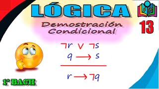 INFERENCIA LÓGICA  MÉTODO INDIRECTO  DEMOSTRACIÓN CONDICIONAL [upl. by Ym]