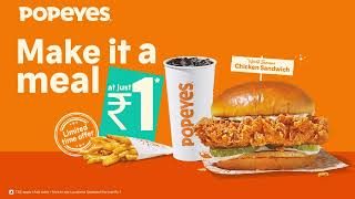 Sandwich that broke the internet Now make it a meal for just ₹1🍗🧡 LoveThatChicken [upl. by Pitt]