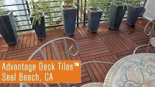 Homeowner Discusses Advantage Ipe Deck Tiles™ in Seal Beach California [upl. by Eeuqram]