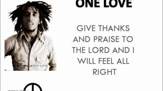 Bob Marley  One Love Lyrics [upl. by Sorrows]