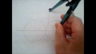 Drawing an oval with a compass and no string very simple [upl. by Cathey]