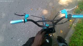 Wrong Way Speeding Bicycle Lane2 stroke 52mm 1 ring Master blaster muffler [upl. by Amsirak38]