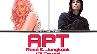 ROSÉ amp Jungkook  APT AI COVER  Colour coded lyrics [upl. by Rehtaeh377]