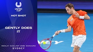 Wesley Koolhof Gently Taps a Drop Shot For the Lead  United Cup 2024 [upl. by Cresa29]