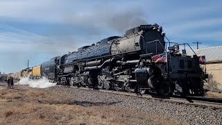 Northbound Union Pacific Big Boy 4014 passes through Brighton CO [upl. by Anagrom]