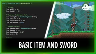 BASIC ITEM amp SWORD  HOW TO MAKE A MOD  TMODLOADER 14  02 [upl. by Eseuqcaj435]