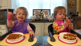 Twins try chocolate chip waffles [upl. by Viscardi]