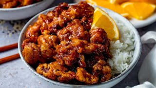 Orange Chicken  Super Quick and Easy Better than takeout [upl. by Lledrac]