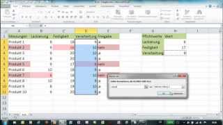 Excel  Bedingte Formatierung  Vergleich mit Referenzwerten [upl. by Ciri659]