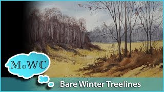 Painting a Bare Treeline in Watercolor [upl. by Lechner]