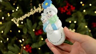 Ornaments by Elves Personalized Blue Grandmother Snowman and Grandkid Ornament OBErm110B [upl. by Eniaral531]