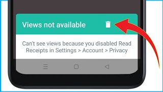 Whatsapp Status quot Views Not Available quot  Whatsapp Status Views Not Showing Problem [upl. by Yanat343]