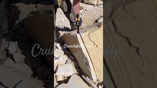 Huge Shale Stone Splitting ASMR asmr slatestone shorts viral slatepencil clay shalestone [upl. by Elehcar]