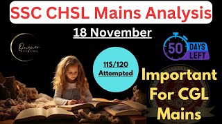 SSC CHSL Mains Analysis  Important Learning for SSC CGL Mains 2024  ssc ssccgl sscchsl [upl. by Dric]