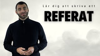 Lär dig att skriva ett REFERAT [upl. by Aneloj]