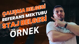 ALMANYA Refereans Mektubu Staj belgesi Çalışma Belgesi Örnekleri [upl. by Juditha467]