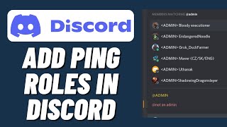 How to Add Ping Roles in Discord 2023 [upl. by Acsirp836]