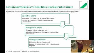 Grundlagen der Wirtschaftsinformatik Vorlesung 3  Personen und Anwendungssysteme [upl. by Salomi889]