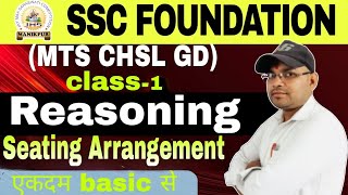 Seating Arrangement Reasoning  All Competitive Exams  MTS CHSL GD  Reasoning by Shivam sir jms [upl. by Apgar612]