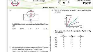 10 Sınıf Fizik Meb Kazanım Testleri9 [upl. by Carlin]