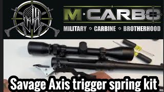 Savage axis 65 creedmoor Trigger spring upgrade by MCARBO [upl. by Ryan]