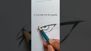 Easy way to draw anime eyes🔥eren yeager [upl. by Konstanze]