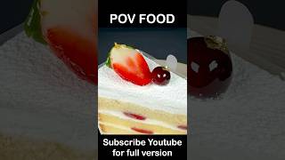 POV Strawberry Cream Cake Twosome Place shorts asmr mukbang useearphone sizzle subscribe [upl. by Joselyn830]