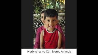 Herbivores vs Carnivores Animals  Fun Learning for Kids [upl. by Eiliak]