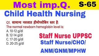 Staff Nurse UPPSC most important Questions and Answers UPPSC Staff Nurse MCQ Questions [upl. by Longerich]