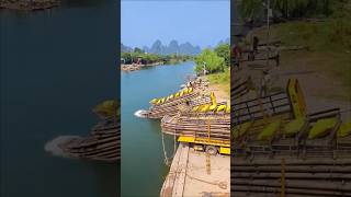 Truck unloading raft into river [upl. by Airahcaz]