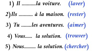 تعلم اللغة الفرنسية بطريقة مبسطة Les verbes du 1 er groupe exercice [upl. by Eihs810]