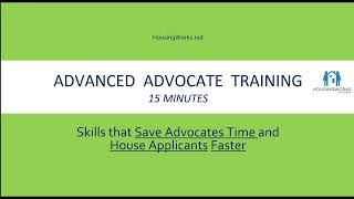 Advanced Advocate Training [upl. by Bathsheeb189]