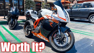 KTM RC8 1190 R First Ride amp Review 🦄  Yamaha R1 Triumph Street Triple [upl. by Hannus101]