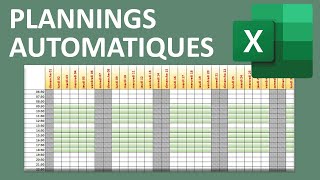 Créer des calendriers et plannings automatiques avec Excel [upl. by Johanna203]