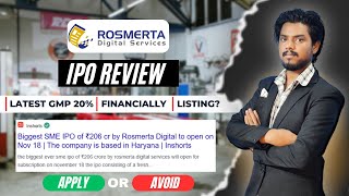 Roserta Digital Service IPO Review  Indias Largest SME IPO Rosmerta Digital Services Details ipo [upl. by Chery468]