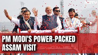 PM In Assam  PM Modi Launches Rs 11600 Crore Worth Projects In Assam Holds Roadshow [upl. by Pleasant157]