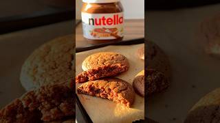 How to make NUTELLA COOKIES😍🤤 Only 3 Ingredients😱 [upl. by Adella]