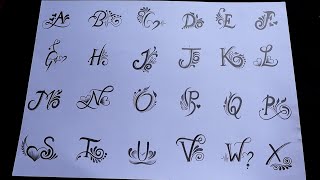 I did draw A2Z letter tattoo designs 😲 must watch  amazing letter tattoos [upl. by Winther]