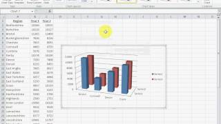 Selecing non adjacent cells in Excel to create a chart L2 Exam [upl. by Felt]