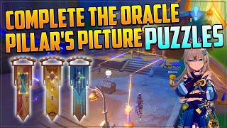 Complete the Oracle Pillars Picture Puzzles  Narration Footnotes Quest  Genshin Impact 48 [upl. by Ltney363]