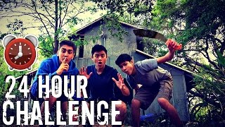 24 HOUR OVERNIGHT CHALLENGE IN ABANDONED HOUSE [upl. by Leiru]