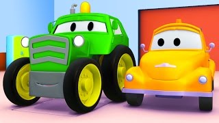 Tom la Dépanneuse et le Tractor à Car City Voitures et Camions dessin animé pour enfants [upl. by Eednus849]