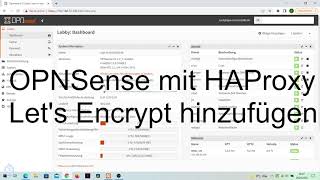 lets encrypt mit HAProxy auf der OPNSense  ITEngler [upl. by Gish]