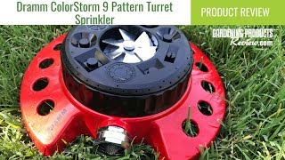 Dramm ColorStorm 9 Pattern Turret Sprinkler Review  Gardening Products Review [upl. by Kerad523]