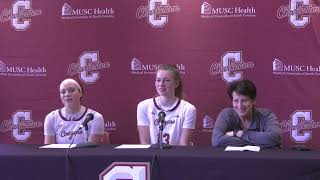 College of Charleston Womens Basketball Post Game Press Conference vs Meredith 11042024 [upl. by Ellerd]