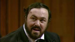 Luciano Pavarotti speaks about and demonstrates Covering the Sound [upl. by Ecnatsnoc]