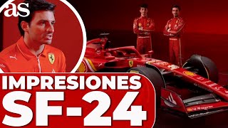 PRIMERAS IMPRESIONES de CARLOS SAINZ del FERRARI SF24 [upl. by Htrowslle920]