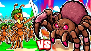 100000 ANT ARMY vs MASSIVE SPIDER in Pocket Ants [upl. by Erodavlas731]