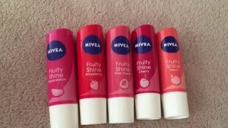 Nivea Fruity Shine Lip Balm Reviews And Swatches [upl. by Sully116]