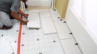 How To Install QuicTile quotEASY DIY Porcelain Tilesquot  DIY CREATORS [upl. by Arie]